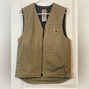 Vintage Small Carhartt Sherpa Vest Sandstone Brown